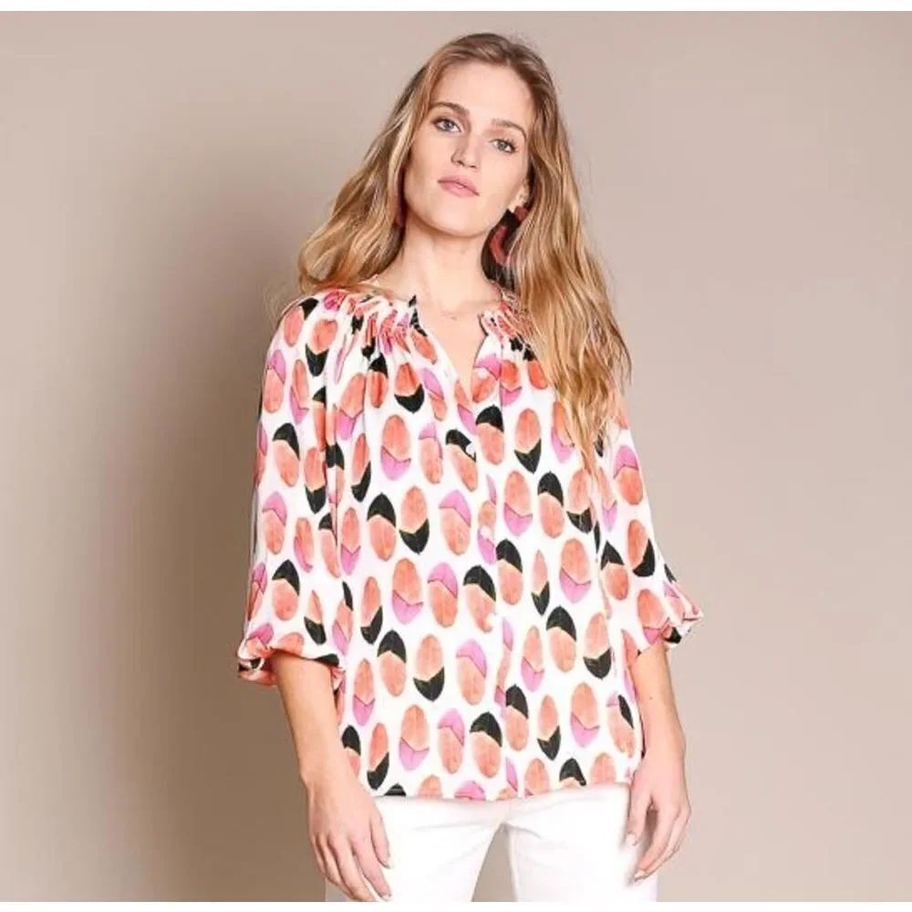 Tucker The Classic Blouse Coral Ticklers